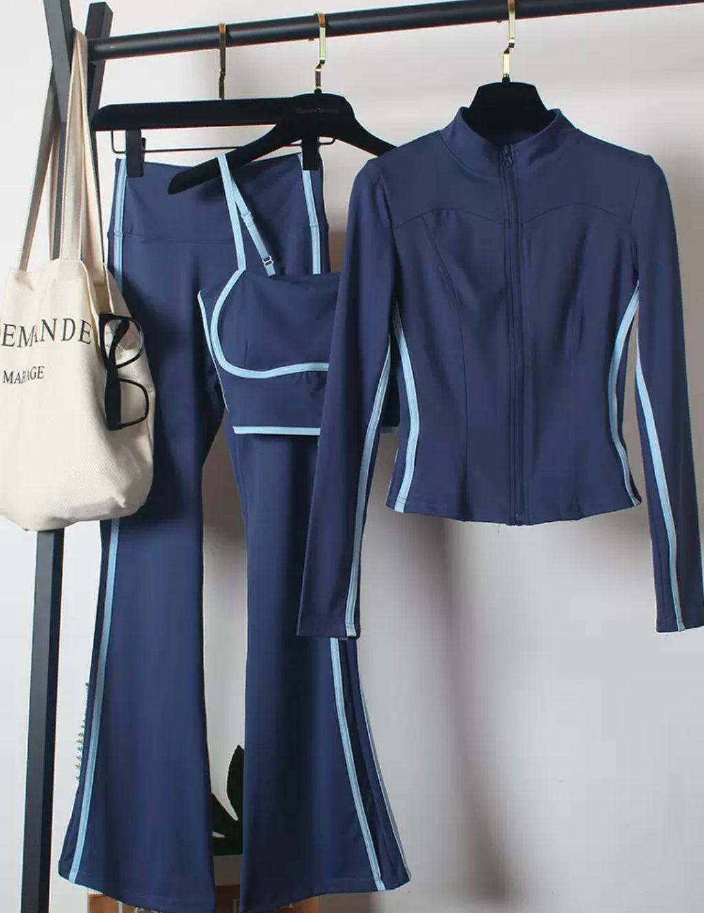 Women’s 3 Piece Gym Set Flared