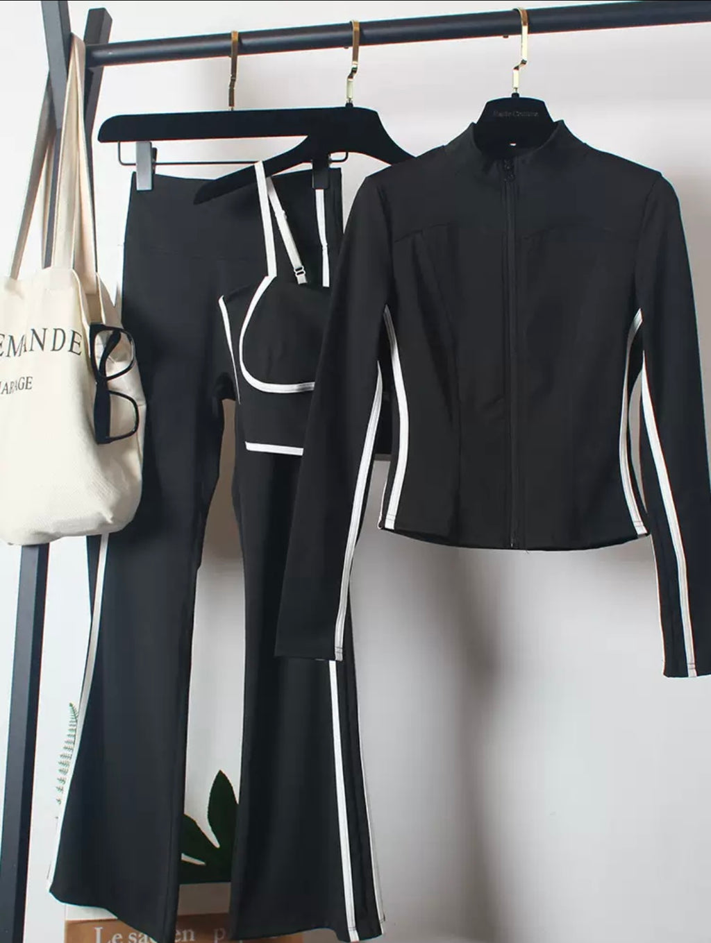 Women’s 3 Piece Gym Set Flared