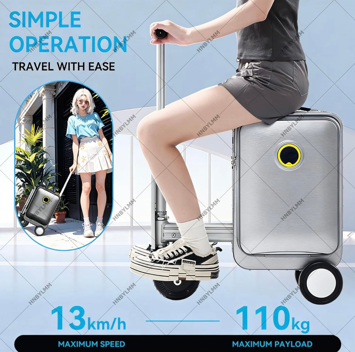 Ride-On Electric Suitcase – Travel Smarter ⚡🧳