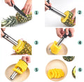 Stainless Steel Pineapple Corer & Slicer – Quick Fruit Cutter Tool