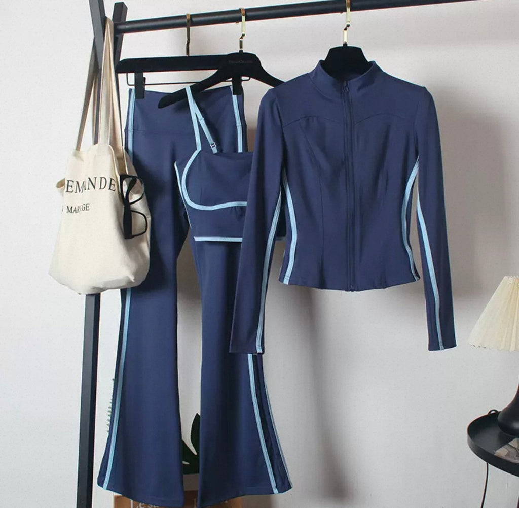 Women’s 3 Piece Gym Set Flared