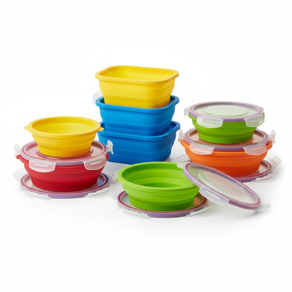 Collapsible Silicone Food Storage Containers