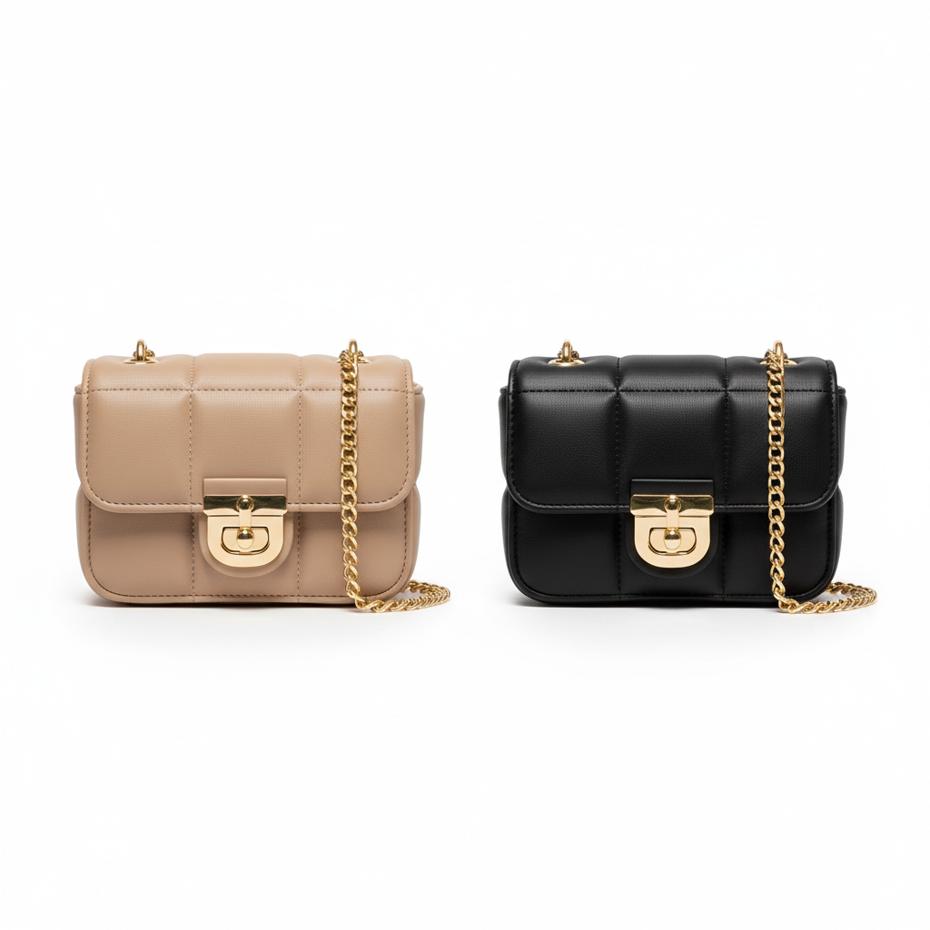 Mini Crossbody Bag Quilted Chain Strap
