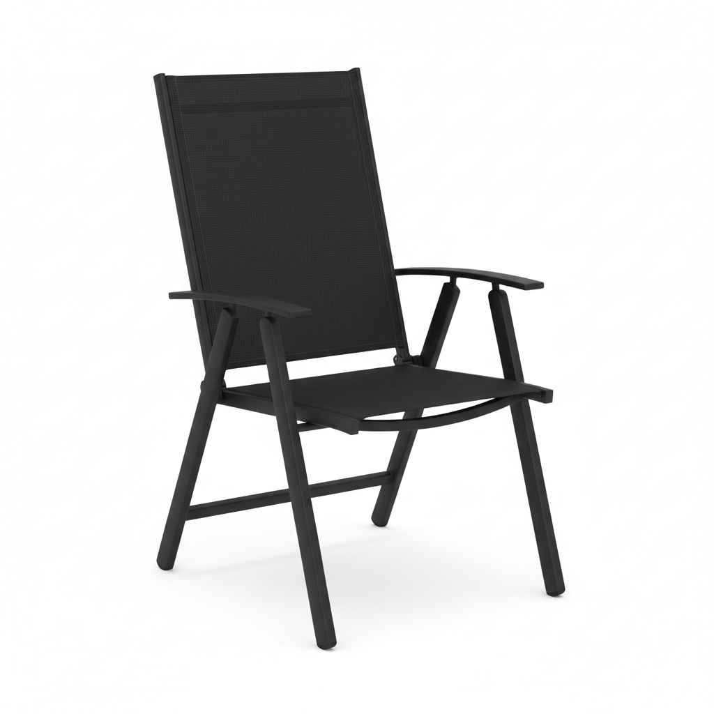 Folding Garden Chair with Armrests (Set of 2)