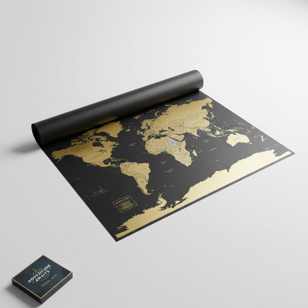 Scratch Off World Map Poster