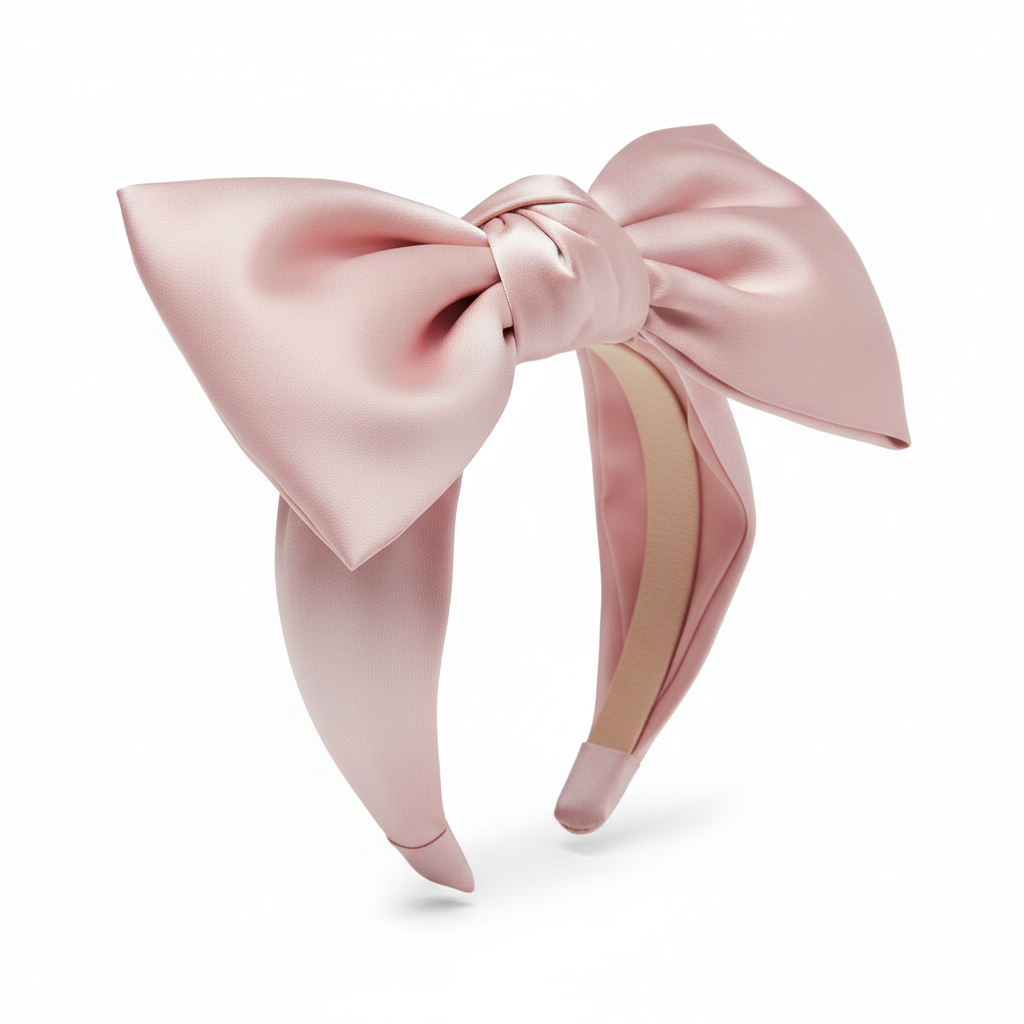 Silk Satin Wide Bow Headband