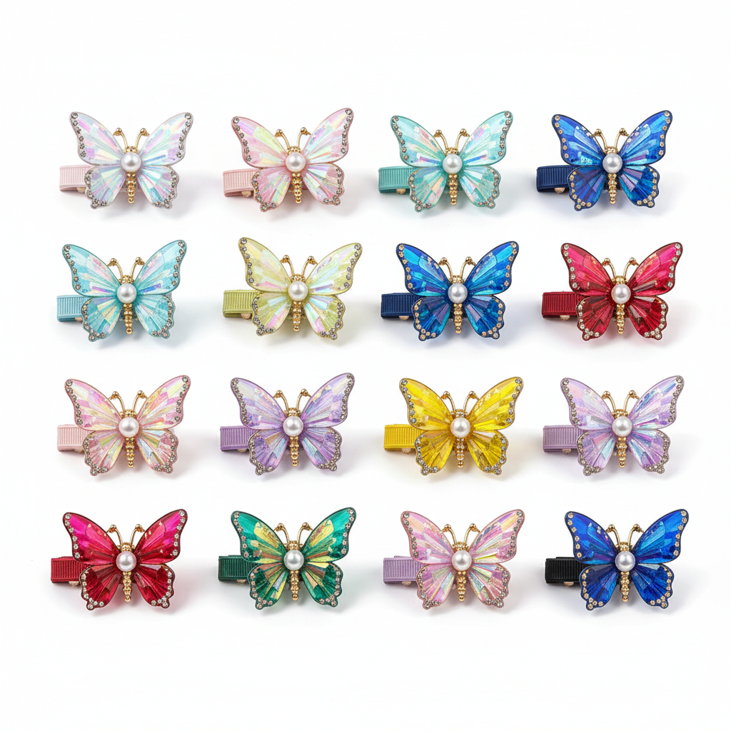 Aesthetic Butterfly Hair Clips Set
